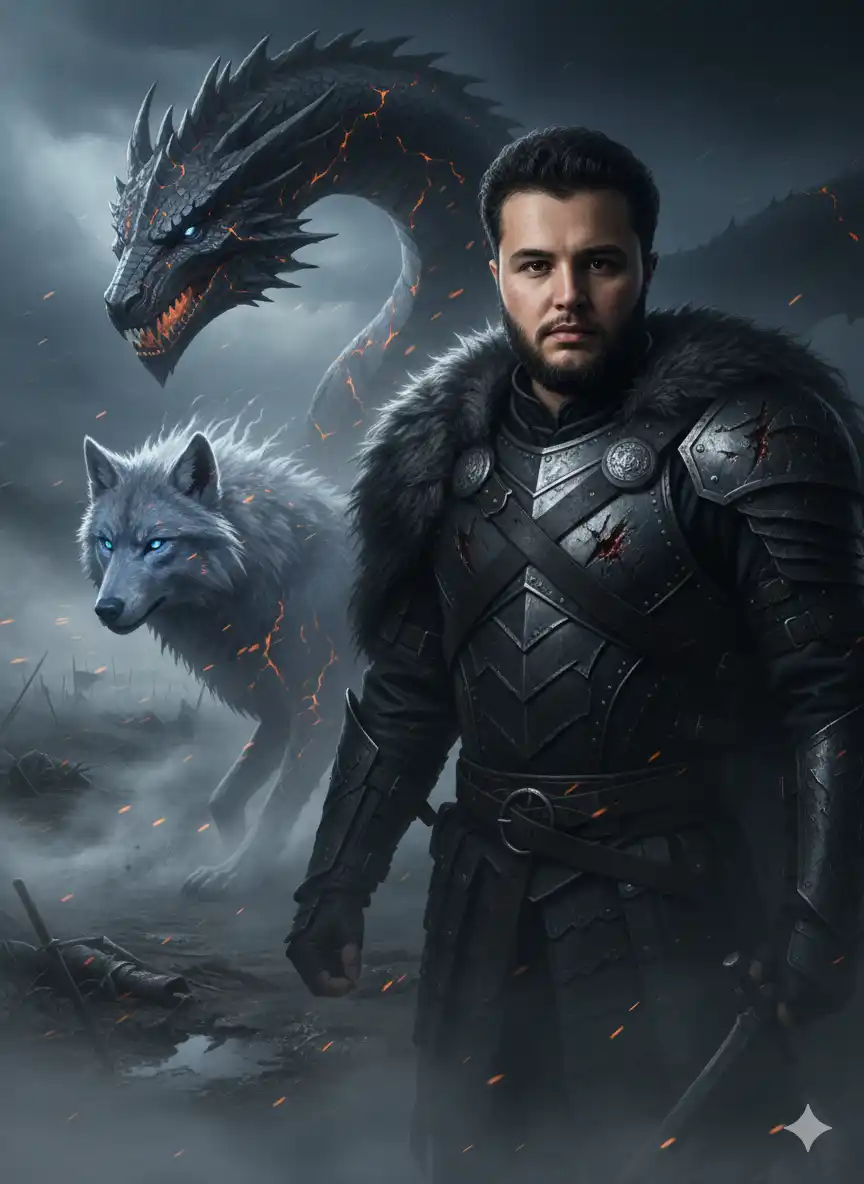 Warrior on battlefield